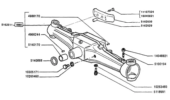 5140170 - Палец крепл. моста передн. TMT7/MXMPm.